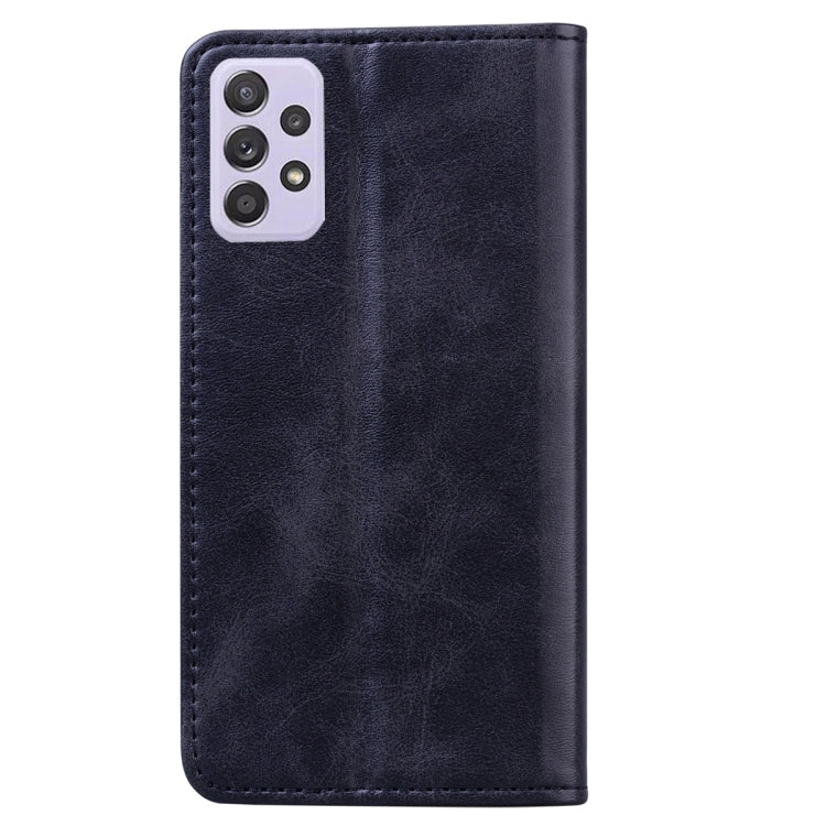 For Samsung Galaxy A52 5G / 4G Business Stitching Horizontal Flip Leather Case with Double Folding & Bracket & Card Slots & Photo Frame & Wallet
