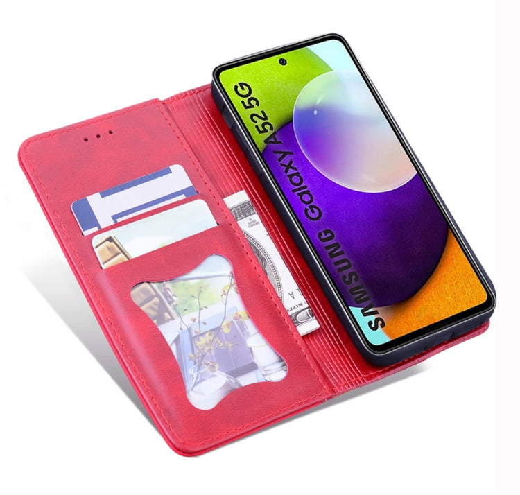 For Samsung Galaxy A52 5G / 4G Business Stitching Horizontal Flip Leather Case with Double Folding & Bracket & Card Slots & Photo Frame & Wallet