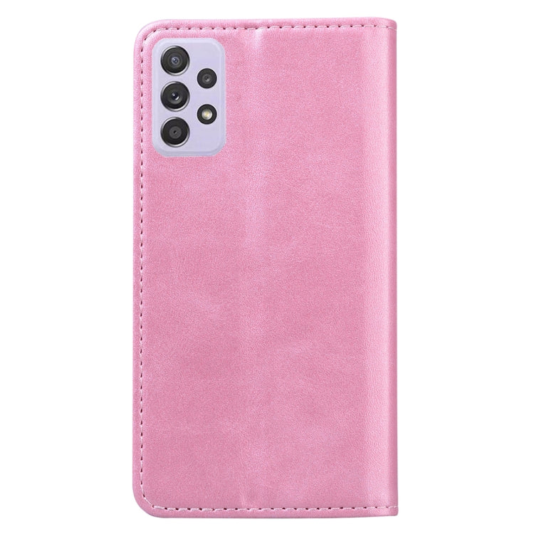 For Samsung Galaxy A52 5G / 4G Business Stitching Horizontal Flip Leather Case with Double Folding & Bracket & Card Slots & Photo Frame & Wallet