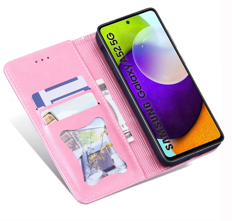 For Samsung Galaxy A52 5G / 4G Business Stitching Horizontal Flip Leather Case with Double Folding & Bracket & Card Slots & Photo Frame & Wallet