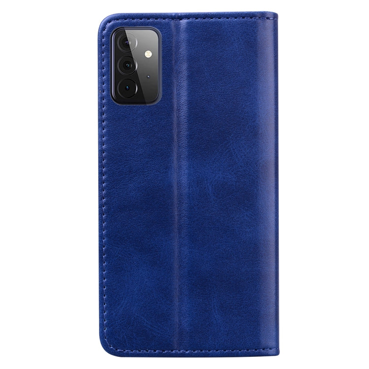 For Samsung Galaxy A72 5G / 4G Business Stitching Horizontal Flip Leather Case with Double Folding & Bracket & Card Slots & Photo Frame & Wallet