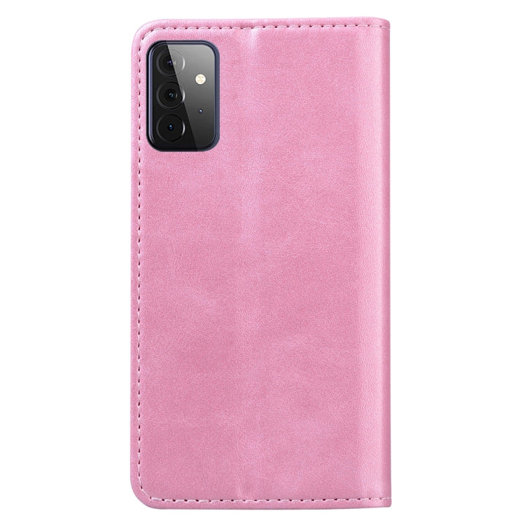 For Samsung Galaxy A72 5G / 4G Business Stitching Horizontal Flip Leather Case with Double Folding & Bracket & Card Slots & Photo Frame & Wallet