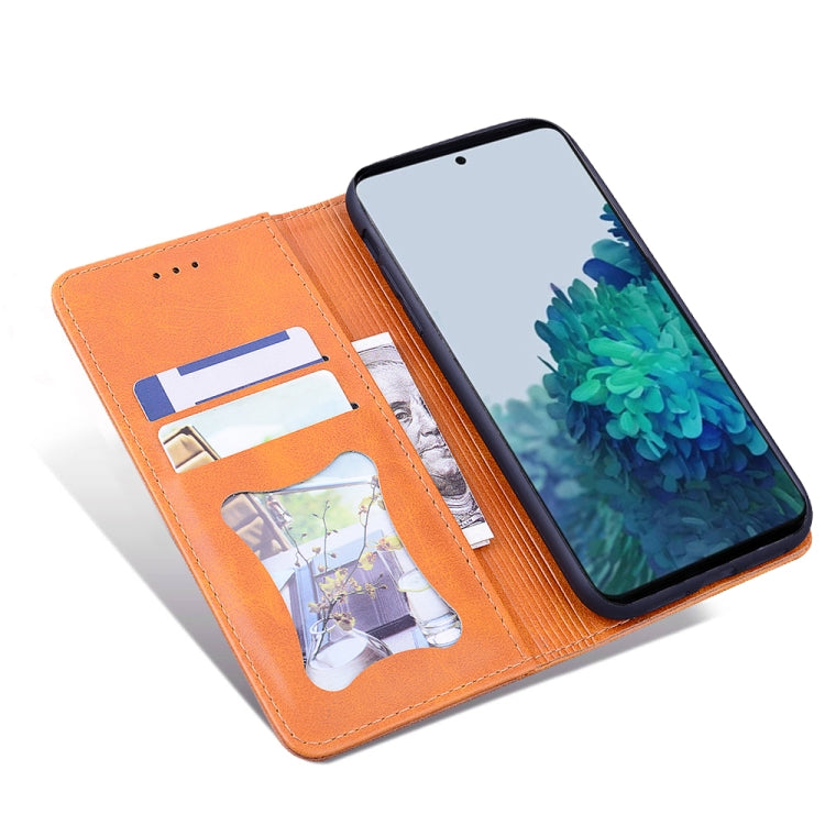 For Samsung Galaxy S21 5G Business Stitching Horizontal Flip Leather Case with Double Folding & Bracket & Card Slots & Photo Frame & Wallet