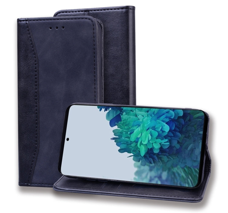For Samsung Galaxy S21 5G Business Stitching Horizontal Flip Leather Case with Double Folding & Bracket & Card Slots & Photo Frame & Wallet
