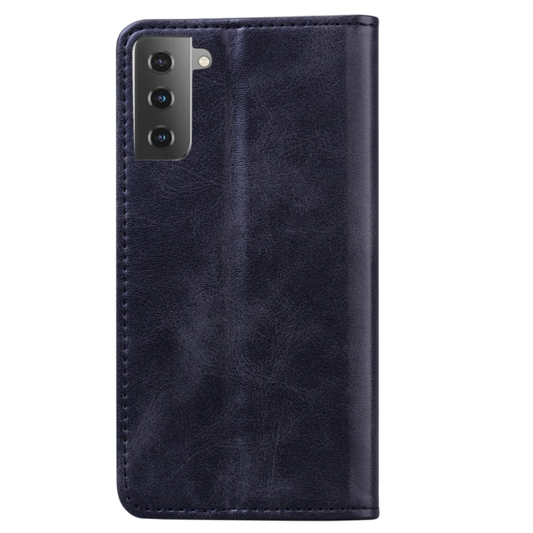 For Samsung Galaxy S21 5G Business Stitching Horizontal Flip Leather Case with Double Folding & Bracket & Card Slots & Photo Frame & Wallet