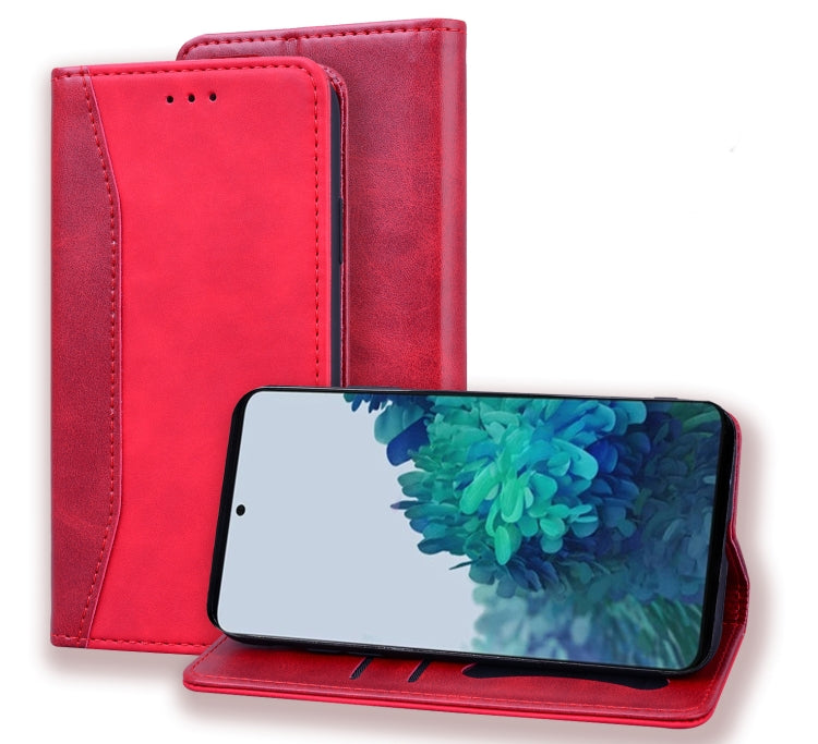 For Samsung Galaxy S21 5G Business Stitching Horizontal Flip Leather Case with Double Folding & Bracket & Card Slots & Photo Frame & Wallet