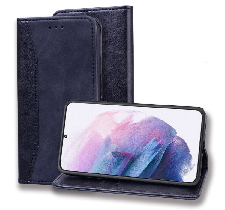 For Samsung Galaxy S21+ 5G Business Stitching Horizontal Flip Leather Case with Double Folding & Bracket & Card Slots & Photo Frame & Wallet