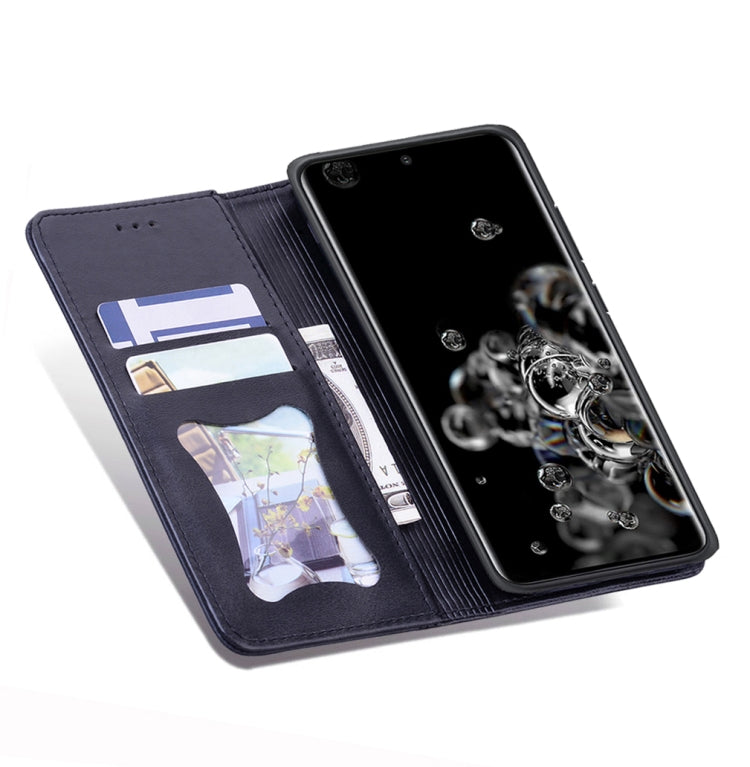 For Samsung Galaxy S21+ 5G Business Stitching Horizontal Flip Leather Case with Double Folding & Bracket & Card Slots & Photo Frame & Wallet