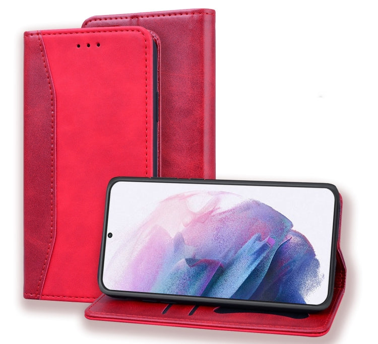 For Samsung Galaxy S21+ 5G Business Stitching Horizontal Flip Leather Case with Double Folding & Bracket & Card Slots & Photo Frame & Wallet