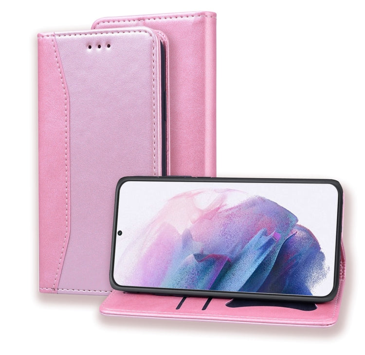 For Samsung Galaxy S21+ 5G Business Stitching Horizontal Flip Leather Case with Double Folding & Bracket & Card Slots & Photo Frame & Wallet