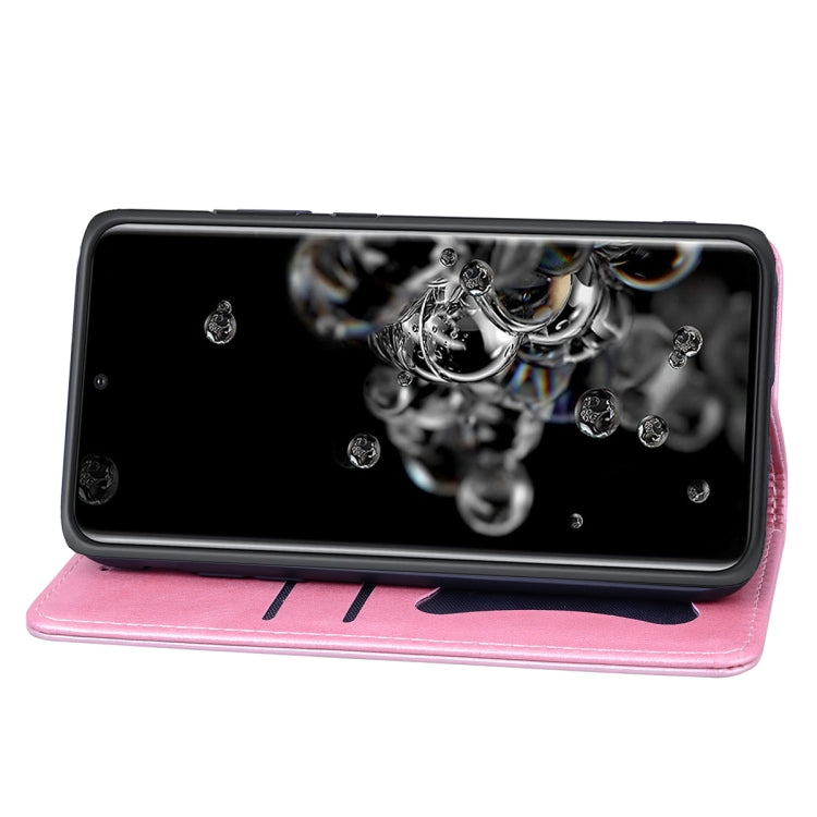 For Samsung Galaxy S21+ 5G Business Stitching Horizontal Flip Leather Case with Double Folding & Bracket & Card Slots & Photo Frame & Wallet
