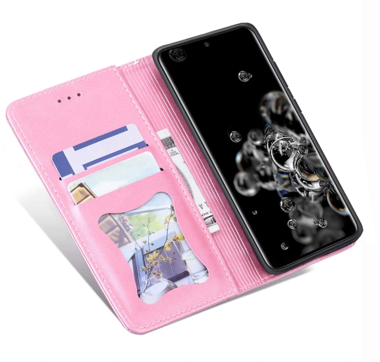 For Samsung Galaxy S21+ 5G Business Stitching Horizontal Flip Leather Case with Double Folding & Bracket & Card Slots & Photo Frame & Wallet