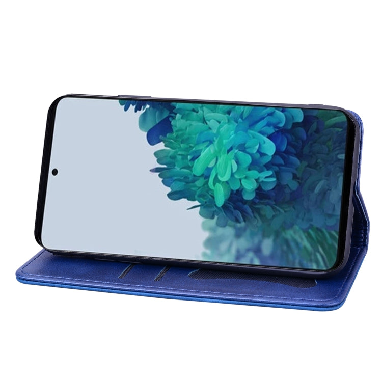 For Samsung Galaxy S21 Ultra 5G Business Stitching Horizontal Flip Leather Case with Double Folding & Bracket & Card Slots & Photo Frame & Wallet