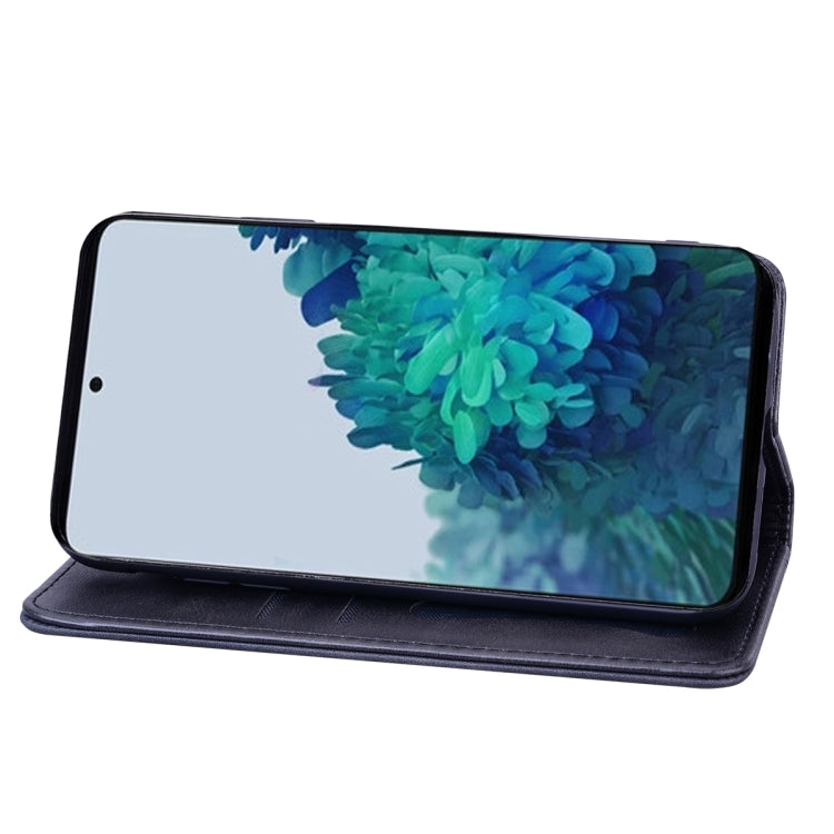 For Samsung Galaxy S21 Ultra 5G Business Stitching Horizontal Flip Leather Case with Double Folding & Bracket & Card Slots & Photo Frame & Wallet