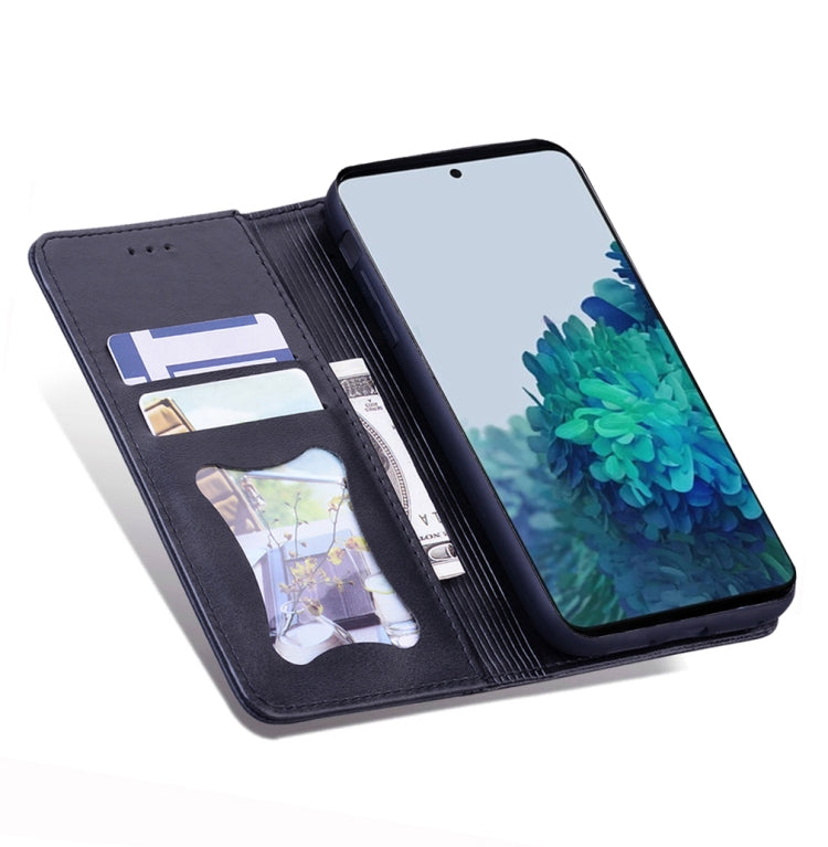 For Samsung Galaxy S21 Ultra 5G Business Stitching Horizontal Flip Leather Case with Double Folding & Bracket & Card Slots & Photo Frame & Wallet