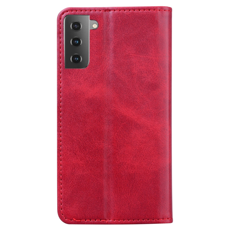 For Samsung Galaxy S21 Ultra 5G Business Stitching Horizontal Flip Leather Case with Double Folding & Bracket & Card Slots & Photo Frame & Wallet