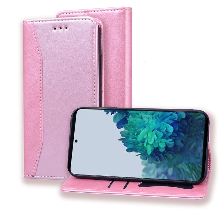 For Samsung Galaxy S21 Ultra 5G Business Stitching Horizontal Flip Leather Case with Double Folding & Bracket & Card Slots & Photo Frame & Wallet