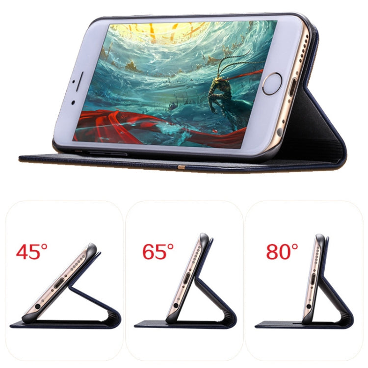 For ZTE A1 ZTG01 / Blade X1 5G Canvas Three-color Stitching Business Horizontal Flip Leather Case with Holder & Card Slot