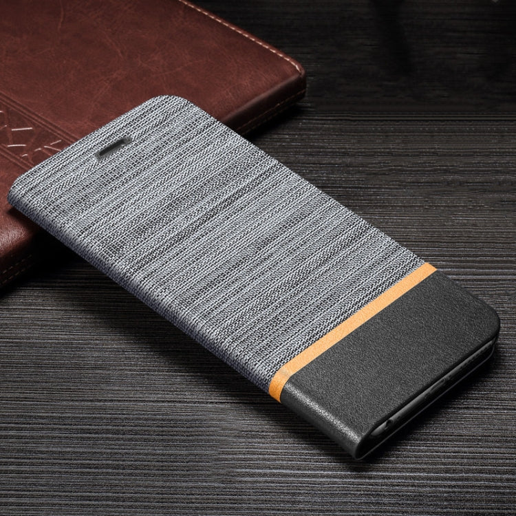 For ZTE Blade A3 (2019) Canvas Three-color Stitching Business Horizontal Flip Leather Case with Holder & Card Slot