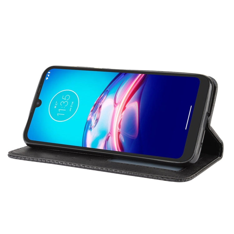 For Motorola Moto E6s (2020) Magnetic Buckle Retro Texture Horizontal Flip Leather Case with Holder & Card Slots & Photo Frame