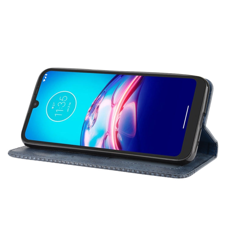 For Motorola Moto E6i Magnetic Buckle Retro Texture Horizontal Flip Leather Case with Holder & Card Slots & Photo Frame