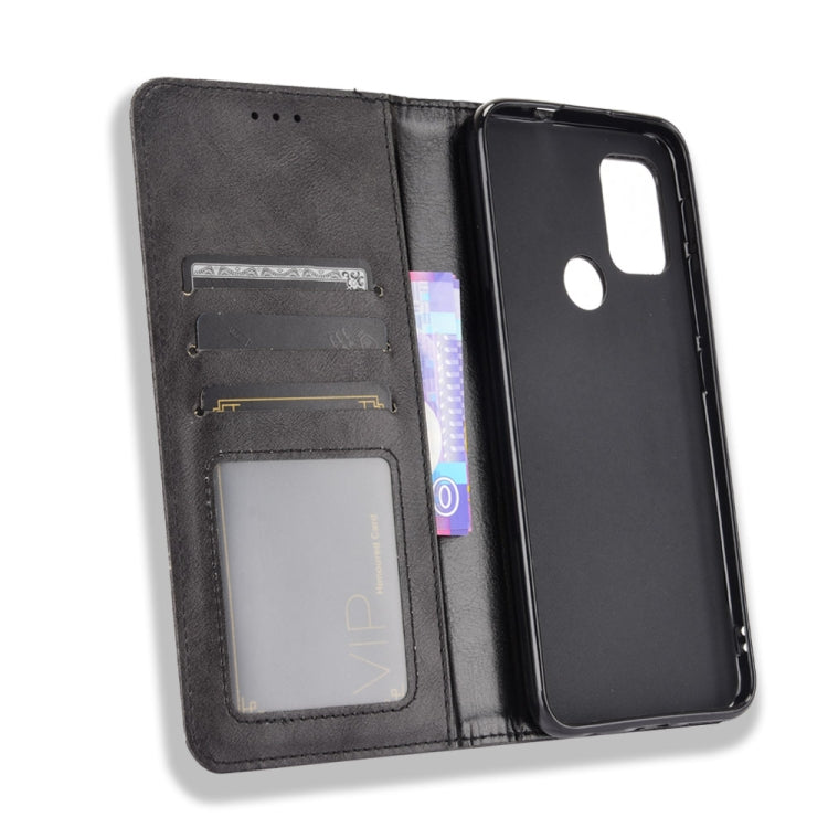 For Motorola Moto G10 Magnetic Buckle Retro Texture Horizontal Flip Leather Case with Holder & Card Slots & Photo Frame