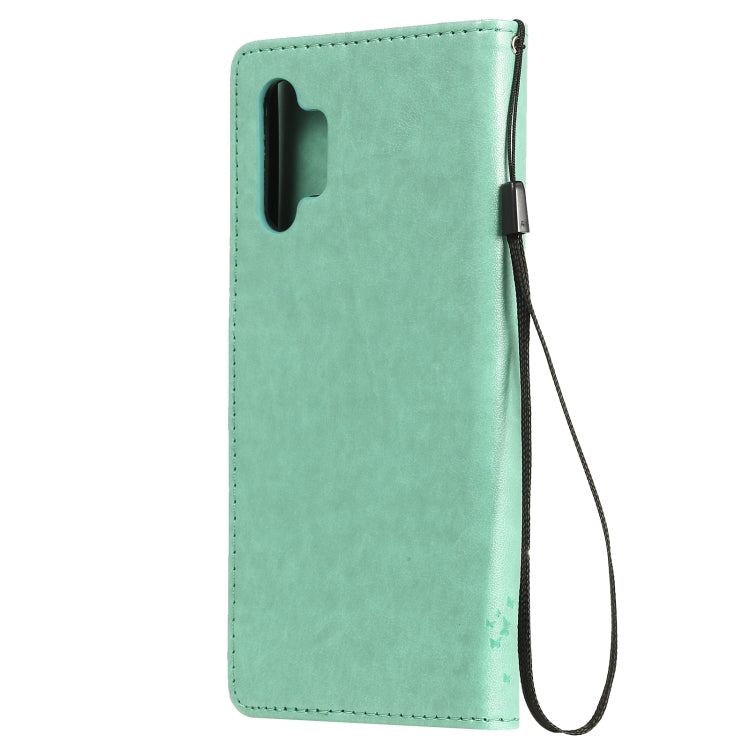 For Samsung Galaxy A32 5G Tree & Cat Pattern Pressed Printing Horizontal Flip PU Leather Case with Holder & Card Slots & Wallet & Lanyard