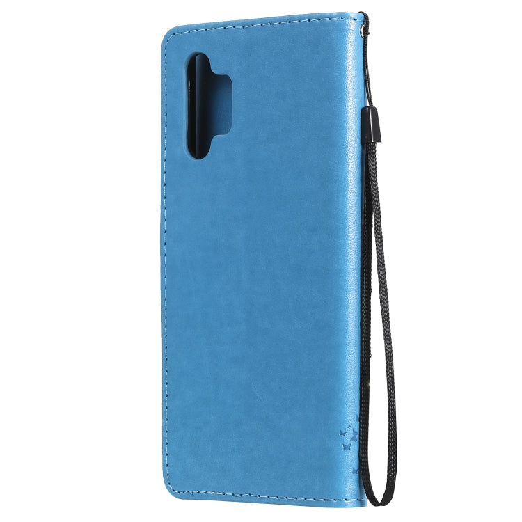 For Samsung Galaxy A32 5G Tree & Cat Pattern Pressed Printing Horizontal Flip PU Leather Case with Holder & Card Slots & Wallet & Lanyard