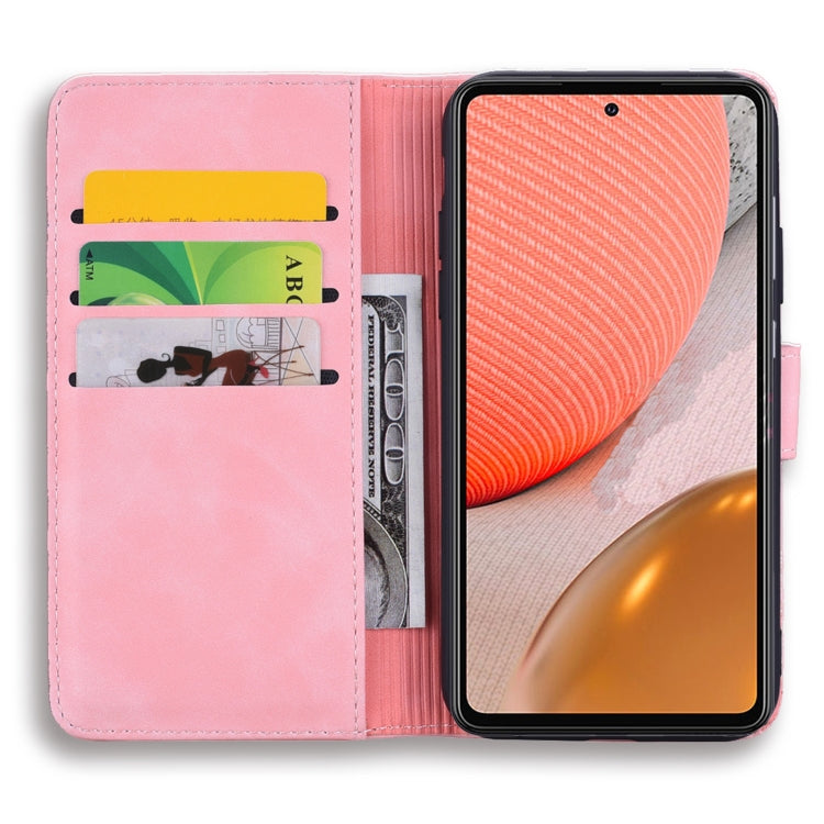Embossed Sunflower Pattern Horizontal Flip PU Leather Case with Holder & Card Slots & Wallet & Lanyard For Samsung Galaxy A72 5G / 4G
