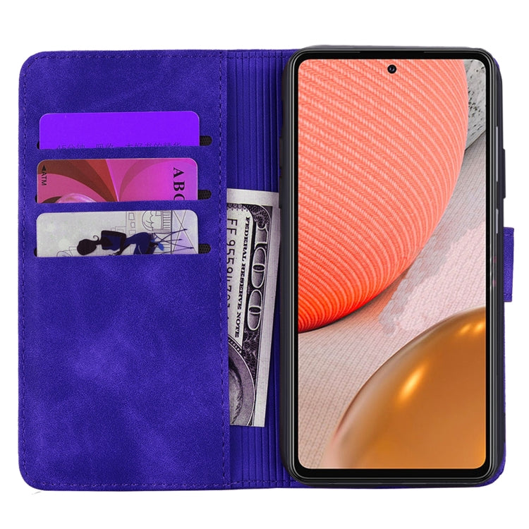 Embossed Sunflower Pattern Horizontal Flip PU Leather Case with Holder & Card Slots & Wallet & Lanyard For Samsung Galaxy A72 5G / 4G