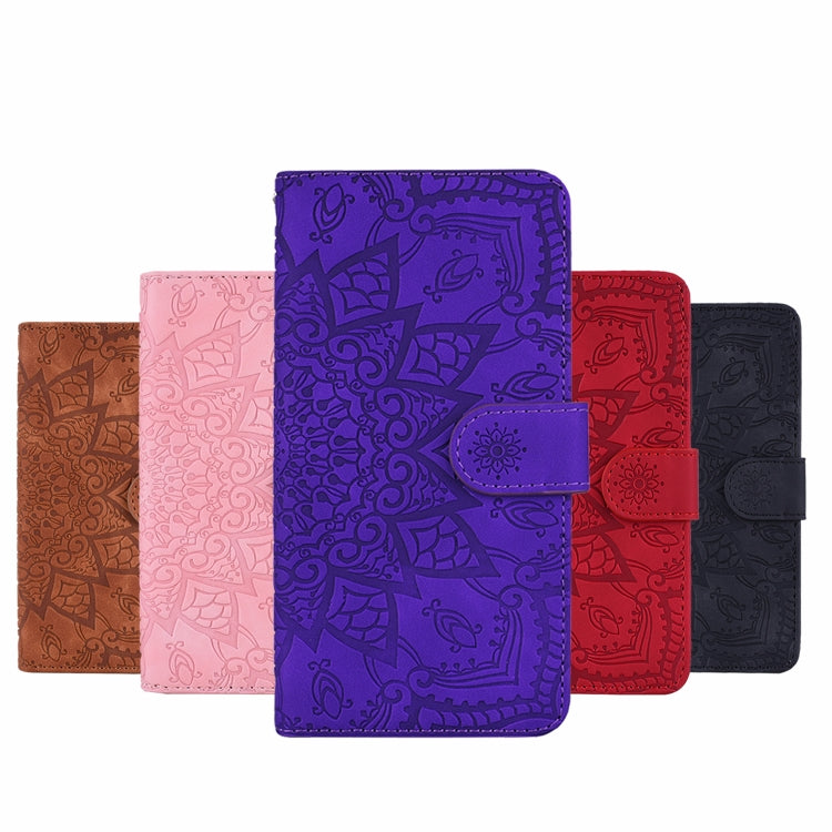 Embossed Sunflower Pattern Horizontal Flip PU Leather Case with Holder & Card Slots & Wallet & Lanyard For Samsung Galaxy A72 5G / 4G