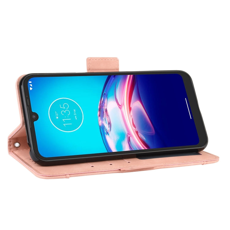 For Motorola Moto E6s (2020) Skin Feel Calf Pattern Horizontal Flip Leather Case with Holder & Card Slots & Photo Frame
