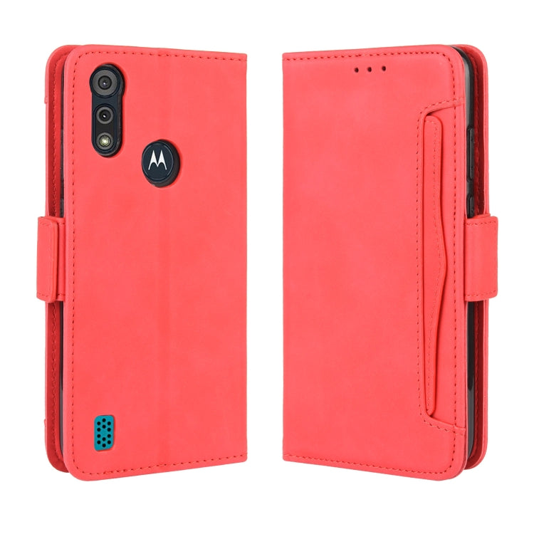 For Motorola Moto E6s (2020) Skin Feel Calf Pattern Horizontal Flip Leather Case with Holder & Card Slots & Photo Frame