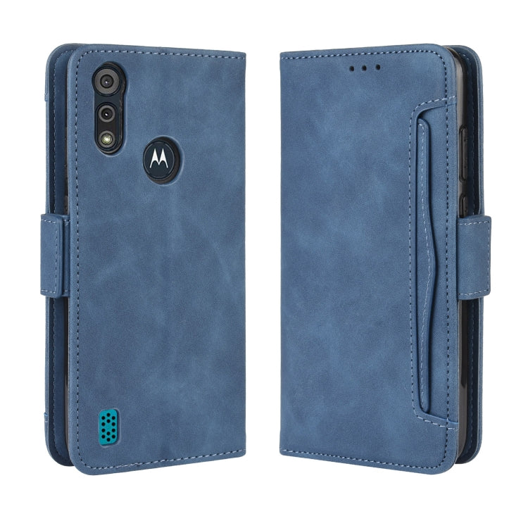 For Motorola Moto E6s (2020) Skin Feel Calf Pattern Horizontal Flip Leather Case with Holder & Card Slots & Photo Frame