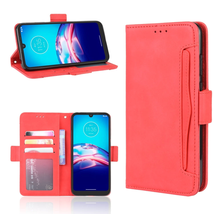For Motorola Moto E6i Skin Feel Calf Pattern Horizontal Flip Leather Case with Holder & Card Slots & Photo Frame