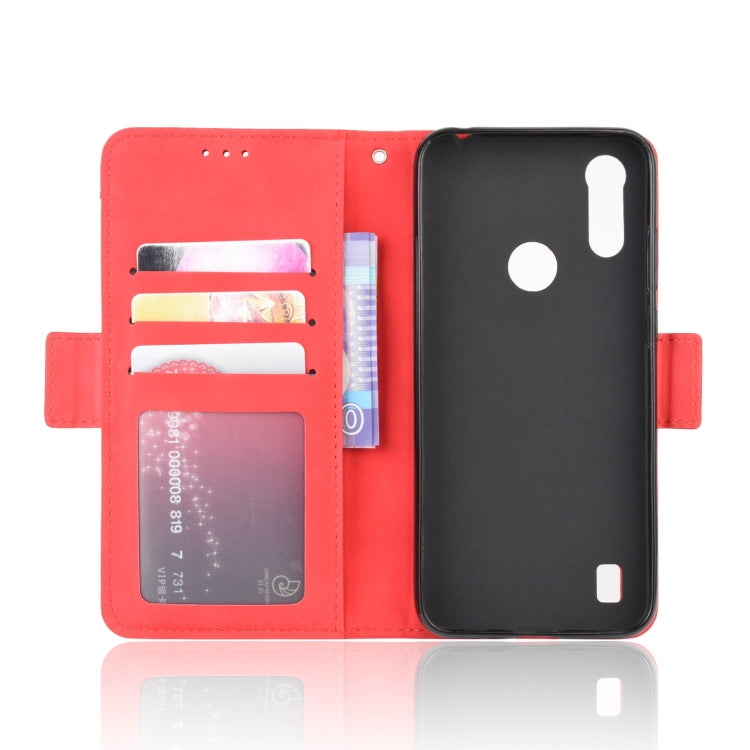 For Motorola Moto E6i Skin Feel Calf Pattern Horizontal Flip Leather Case with Holder & Card Slots & Photo Frame