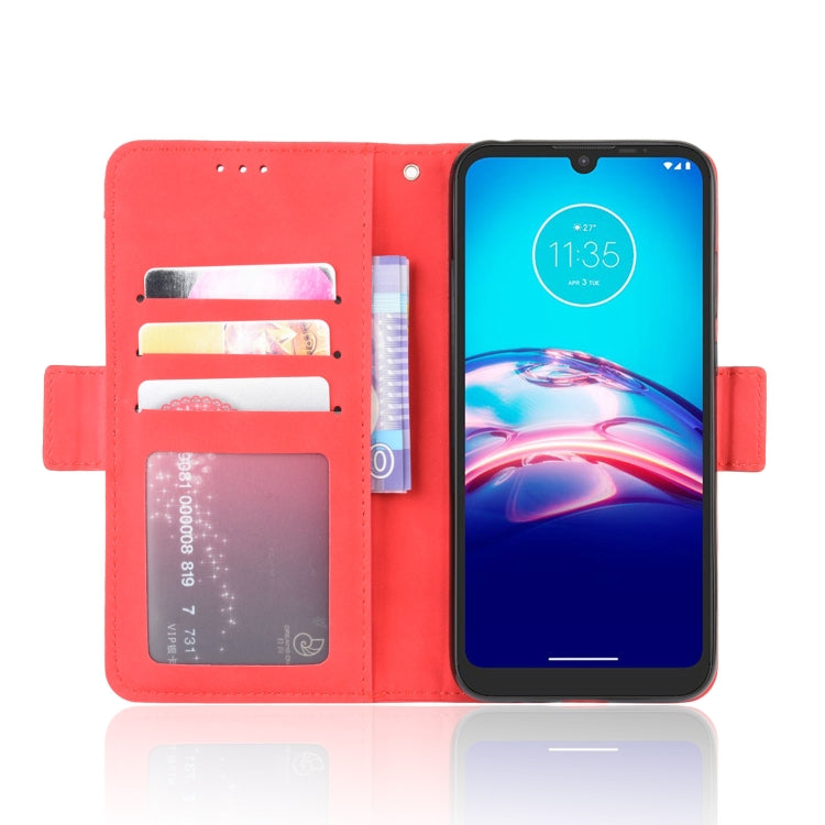 For Motorola Moto E6i Skin Feel Calf Pattern Horizontal Flip Leather Case with Holder & Card Slots & Photo Frame