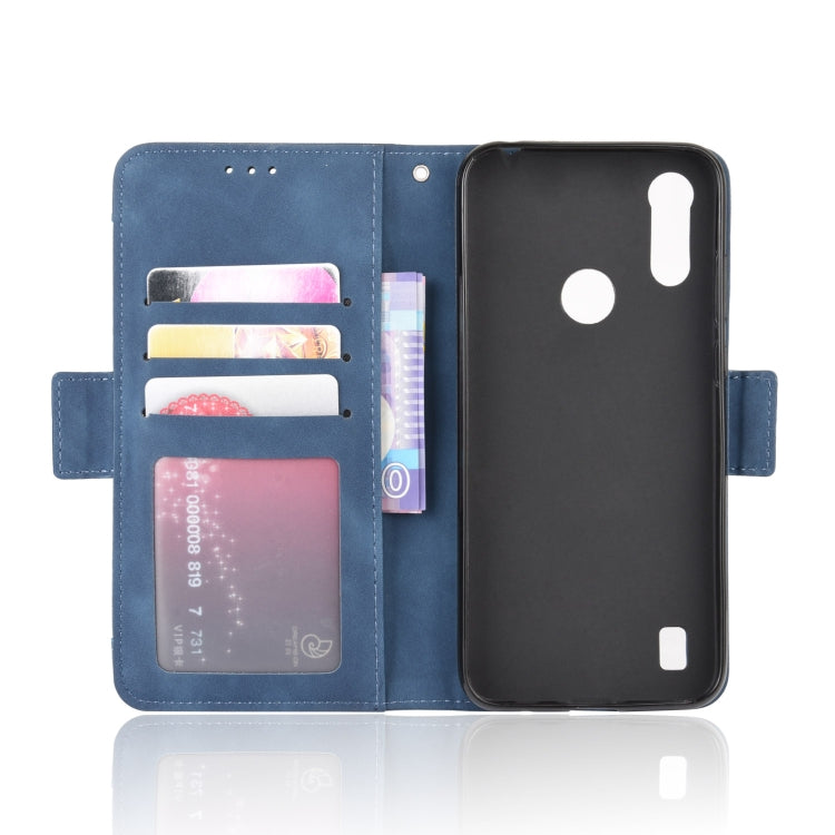 For Motorola Moto E6i Skin Feel Calf Pattern Horizontal Flip Leather Case with Holder & Card Slots & Photo Frame