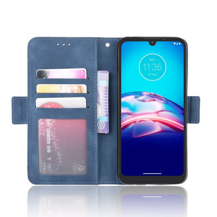 For Motorola Moto E6i Skin Feel Calf Pattern Horizontal Flip Leather Case with Holder & Card Slots & Photo Frame