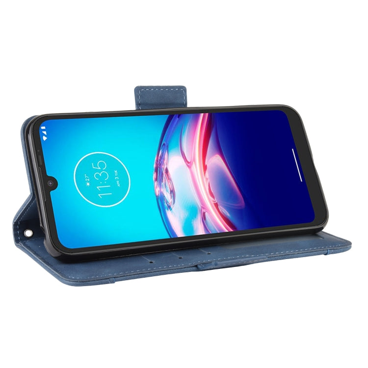 For Motorola Moto E6i Skin Feel Calf Pattern Horizontal Flip Leather Case with Holder & Card Slots & Photo Frame