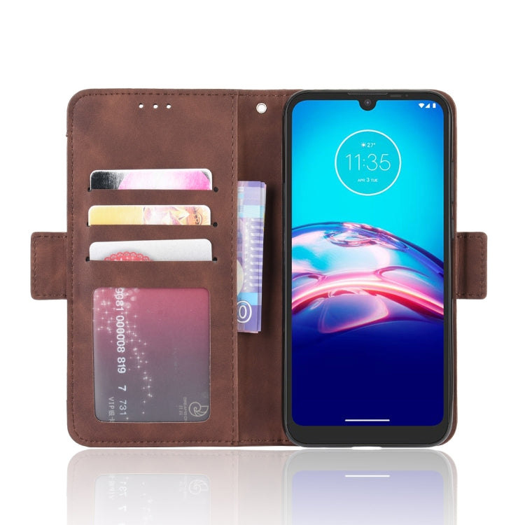 For Motorola Moto E6i Skin Feel Calf Pattern Horizontal Flip Leather Case with Holder & Card Slots & Photo Frame