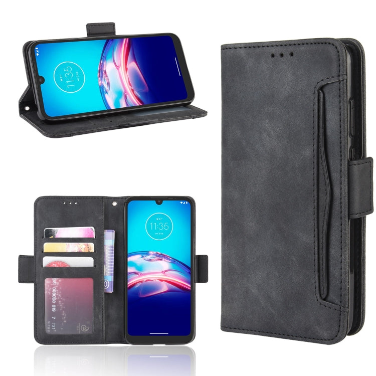 For Motorola Moto E6i Skin Feel Calf Pattern Horizontal Flip Leather Case with Holder & Card Slots & Photo Frame