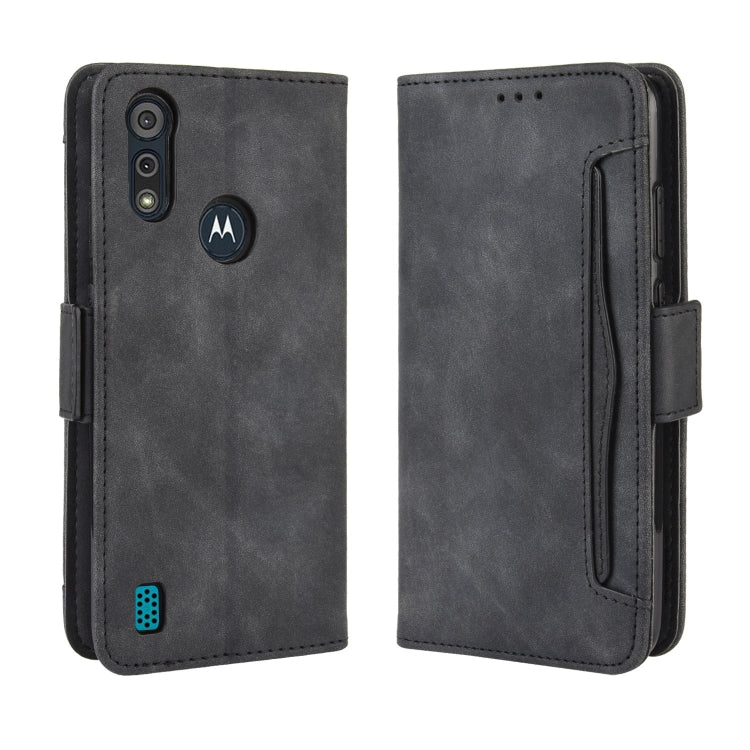 For Motorola Moto E6i Skin Feel Calf Pattern Horizontal Flip Leather Case with Holder & Card Slots & Photo Frame