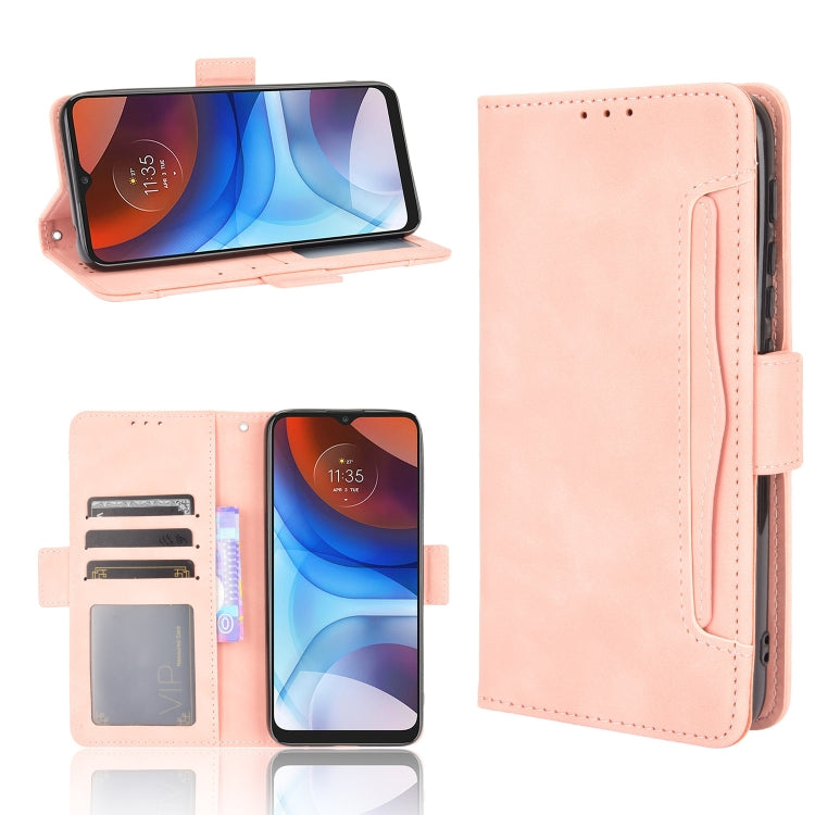 For Motorola Moto E7 Power Skin Feel Calf Pattern Horizontal Flip Leather Case with Holder & Card Slots & Photo Frame