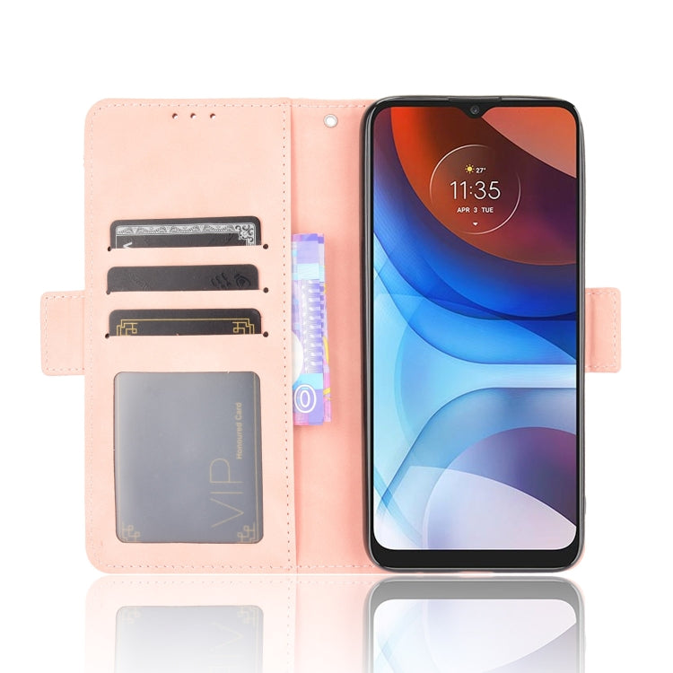For Motorola Moto E7 Power Skin Feel Calf Pattern Horizontal Flip Leather Case with Holder & Card Slots & Photo Frame