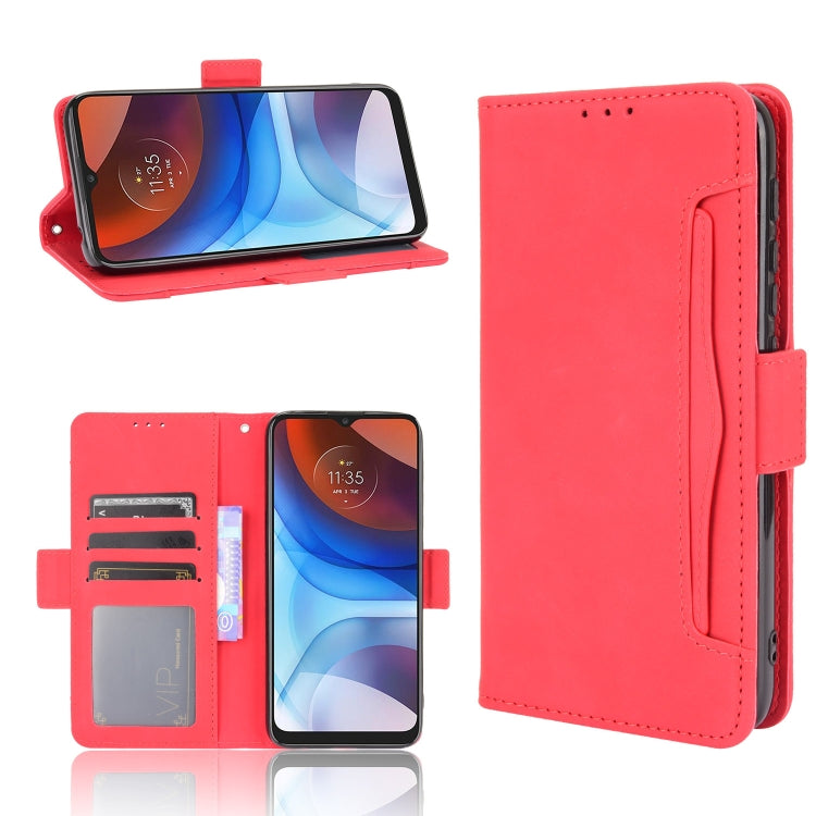 For Motorola Moto E7 Power Skin Feel Calf Pattern Horizontal Flip Leather Case with Holder & Card Slots & Photo Frame