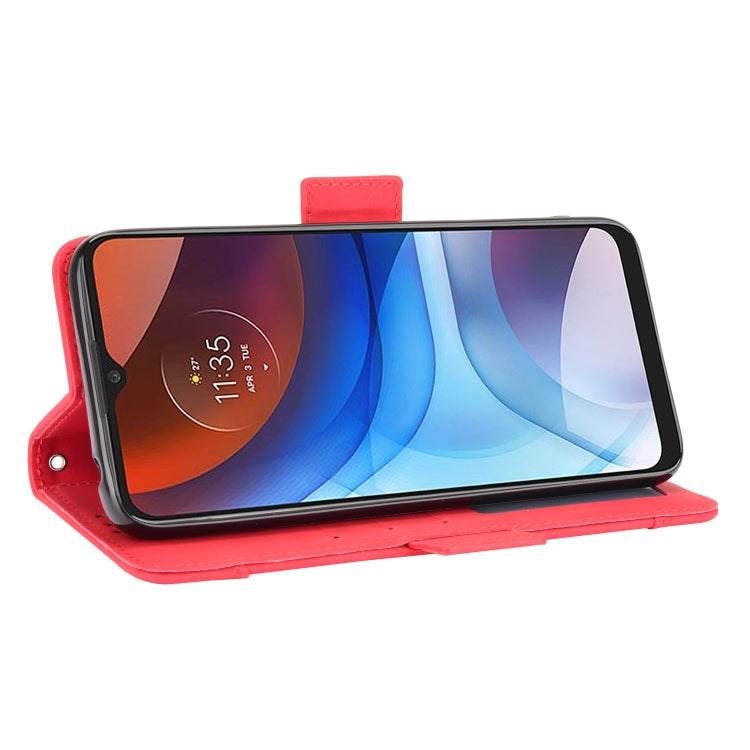 For Motorola Moto E7 Power Skin Feel Calf Pattern Horizontal Flip Leather Case with Holder & Card Slots & Photo Frame