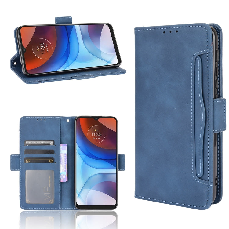 For Motorola Moto E7 Power Skin Feel Calf Pattern Horizontal Flip Leather Case with Holder & Card Slots & Photo Frame