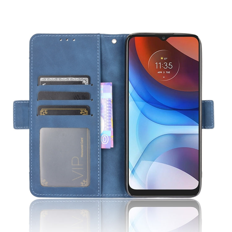 For Motorola Moto E7 Power Skin Feel Calf Pattern Horizontal Flip Leather Case with Holder & Card Slots & Photo Frame