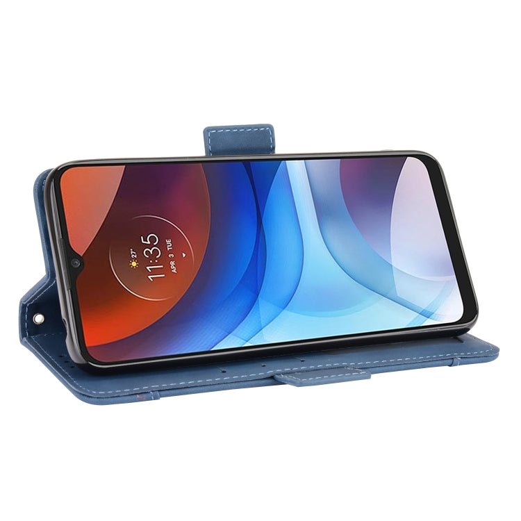 For Motorola Moto E7 Power Skin Feel Calf Pattern Horizontal Flip Leather Case with Holder & Card Slots & Photo Frame